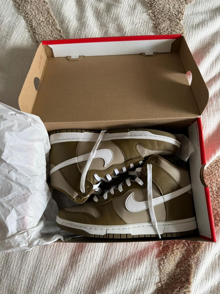 Nike Dunk High Retro maat 42,5, Kleding | Dames, Schoenen, Ophalen of Verzenden, Zo goed als nieuw, Groen, Sneakers of Gympen