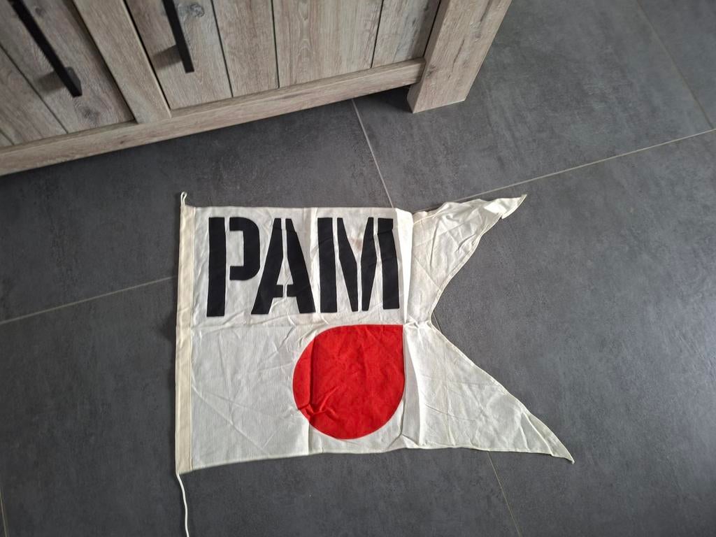 Pam vlag, Verzamelen, Ophalen of Verzenden, Zo goed als nieuw, Reclamebord