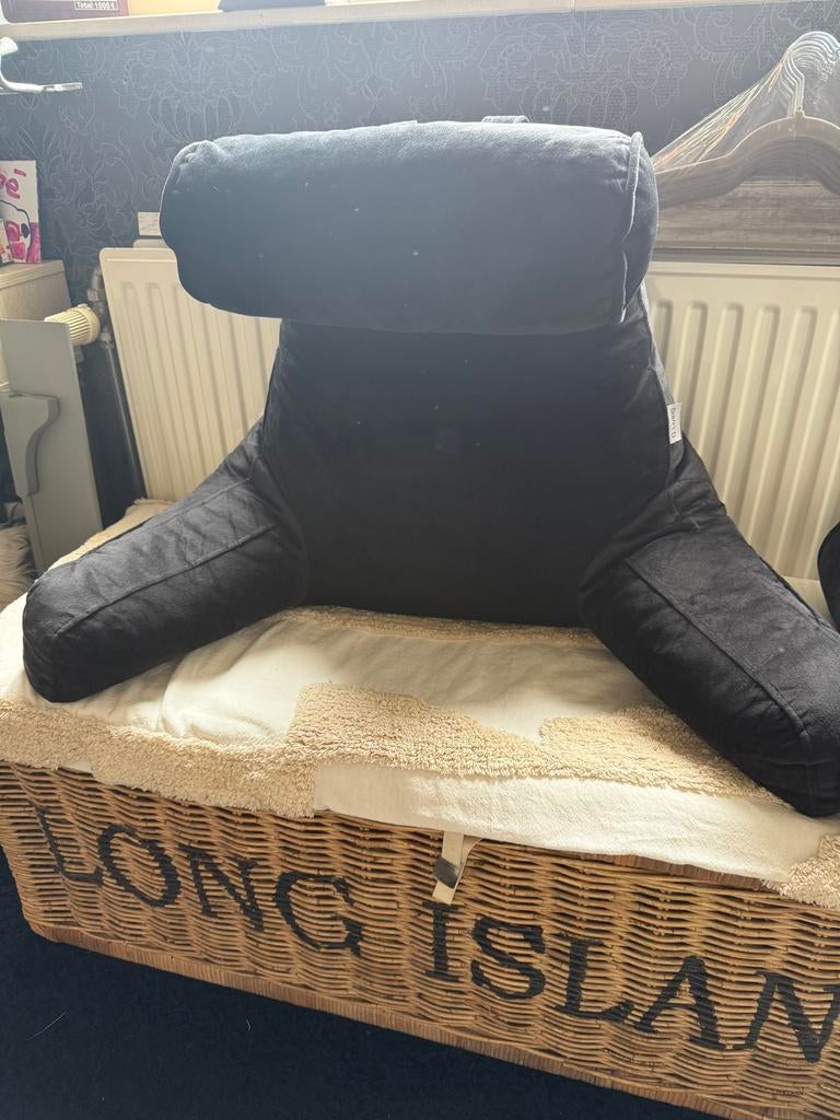 Relax kussen met extra rol en handige zijzakken, Ophalen, Zo goed als nieuw, Zwart, Overige vormen