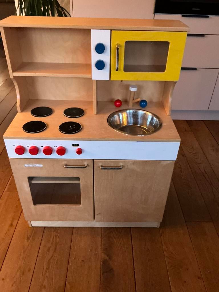 Speelgoed houten keuken, Kinderen en Baby's, Speelgoed | Houten speelgoed, Ophalen of Verzenden, Gebruikt, Meubelstuk of Keukentje