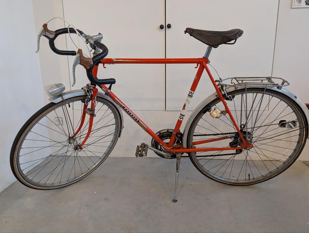 Peugeot vintage racefiets 28 inch - Klassieke stijl, Fietsen en Brommers, Fietsen | Heren | Herenfietsen, Gebruikt, Versnellingen
