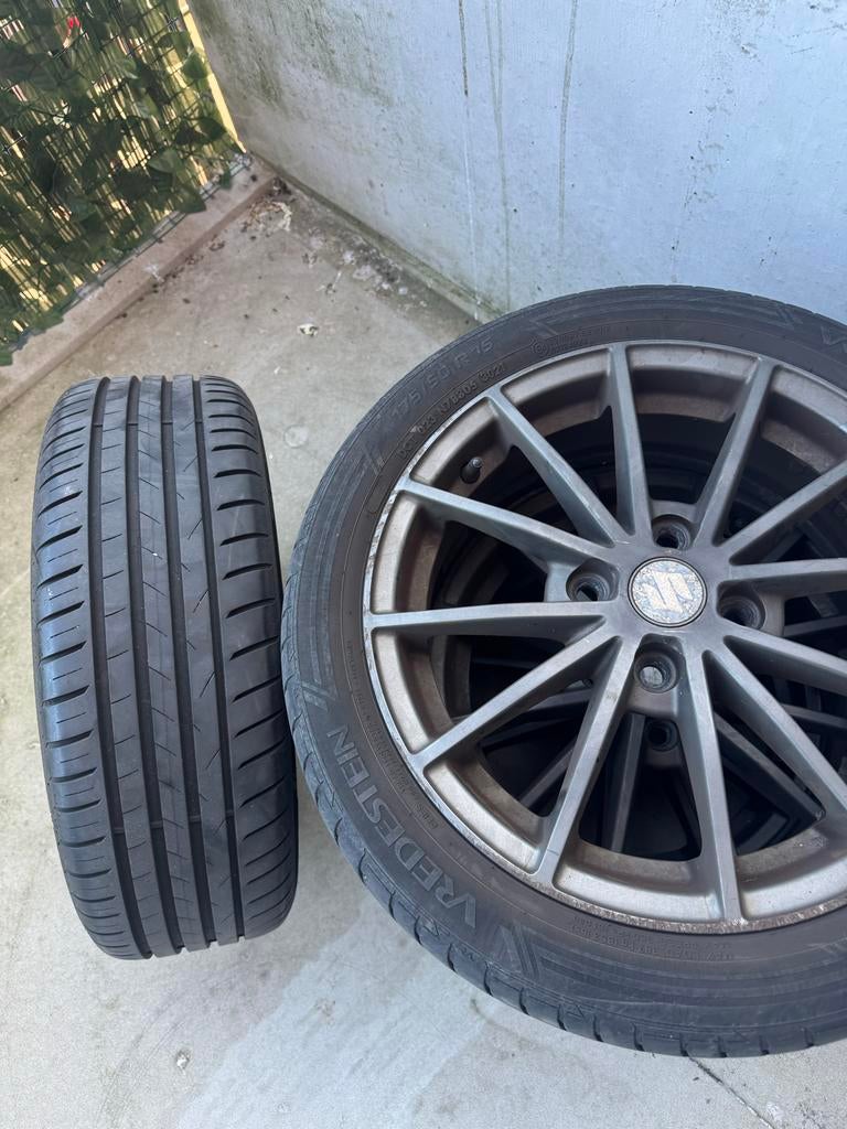 Originele Suzuki Alto Velgen + Vredestein Zomerbanden, Ophalen, Gebruikt, 15 inch, 175 mm