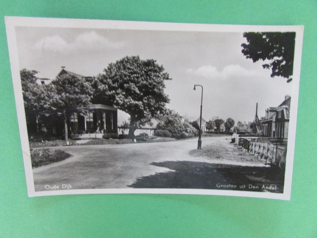 Den Andel - Oude Dijk 1954, Verzamelen, Ophalen of Verzenden, 1940 tot 1960, Gelopen, Groningen