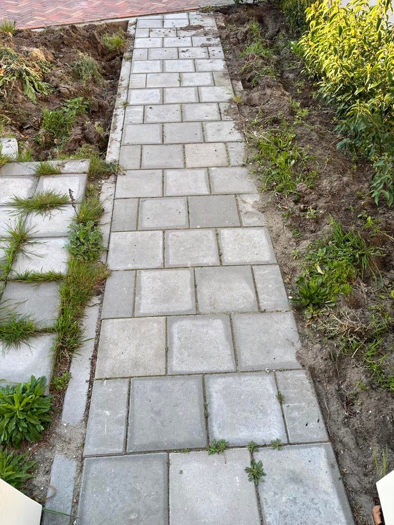 [Gratis] Erg mooie lichtgrijze betontegels, Ophalen, Zo goed als nieuw, 10 m² of meer, Beton