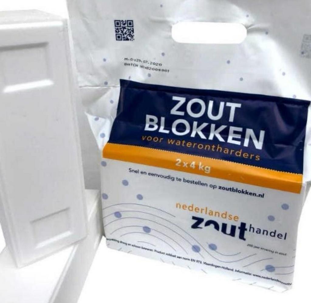 Zout zoutblok blokzout waterontharder 2x4 kg friesland, Ophalen, Nieuw