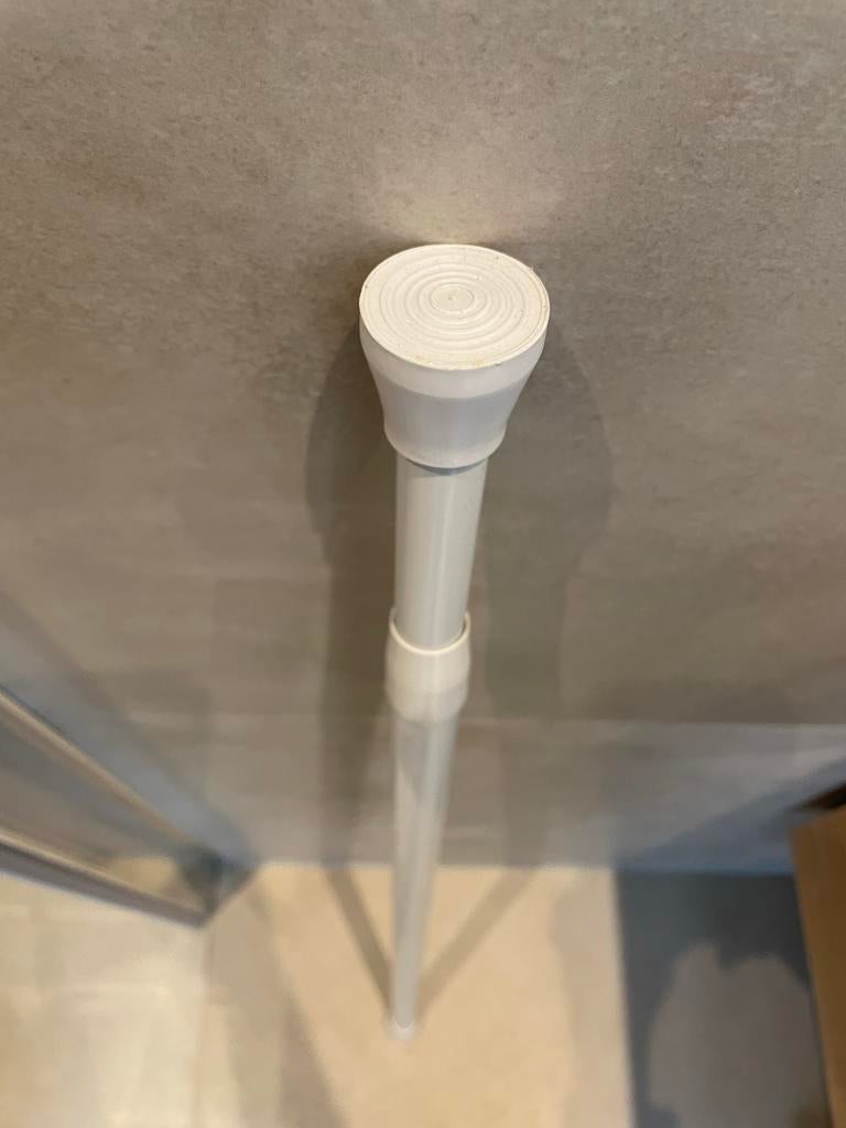 Verstelbare Douchegordijnstang - Wit 80-135 cm, Ophalen, Gebruikt, Wit, Overige typen