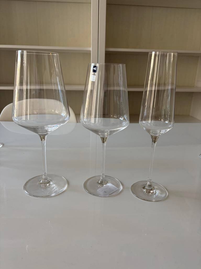 Set van wijnglazen en champagneglazen - Leonardo - Puccini, Ophalen, Glas of Glazen, Gebruikt, Glas