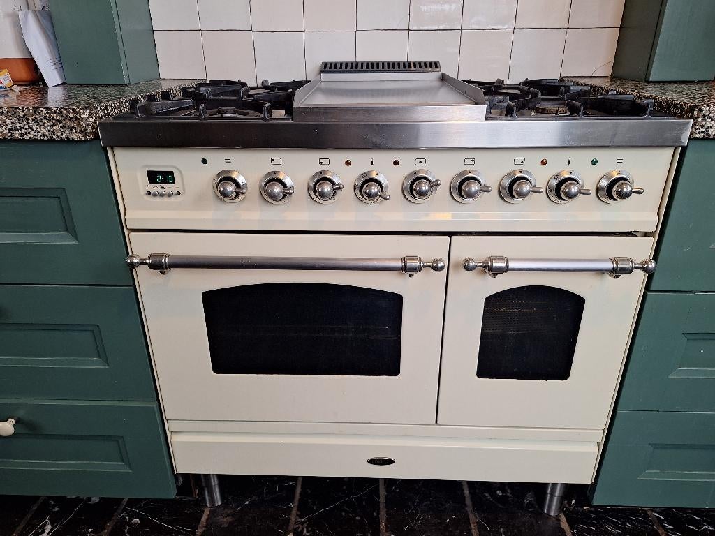 Boretti 5-pits gasfornuis met 2 electrische ovens, Witgoed en Apparatuur, Fornuizen, Gebruikt, Vrijstaand, Gas, 5 kookzones of meer