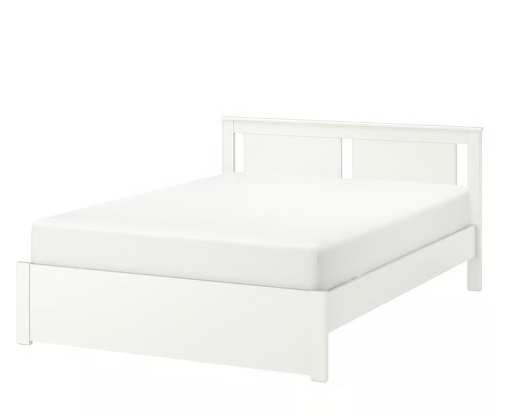 Wit tweepersoonsbed 140x200 cm (IKEA SONGESAND), Ophalen, Wit, Tweepersoons, 140 cm