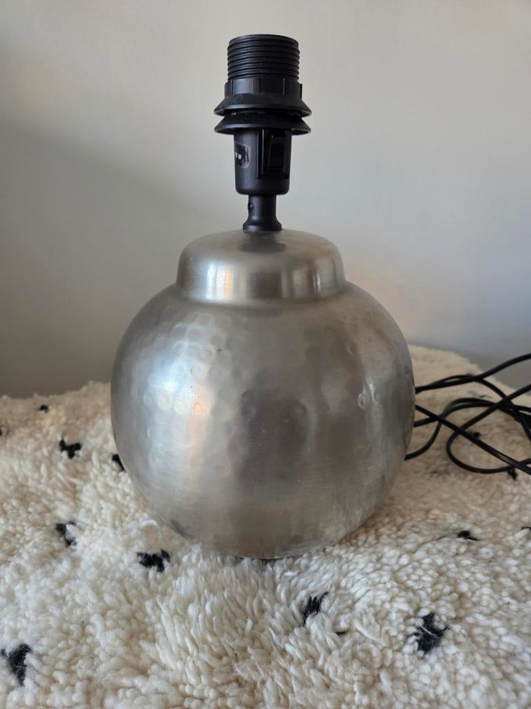 Zilverkleurige lampenvoet, Ophalen of Verzenden, Nieuw