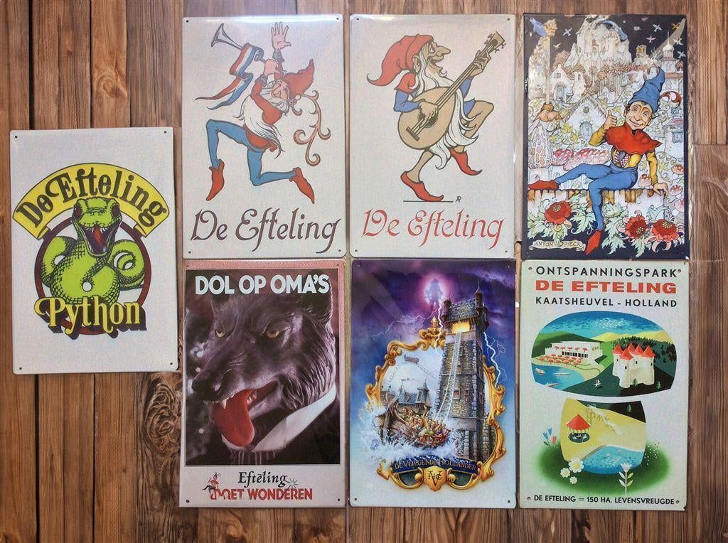 Diverse EFTELING anton Pieck Metalen Wandborden, Verzenden, Nieuw, Beeldje of Poppetje