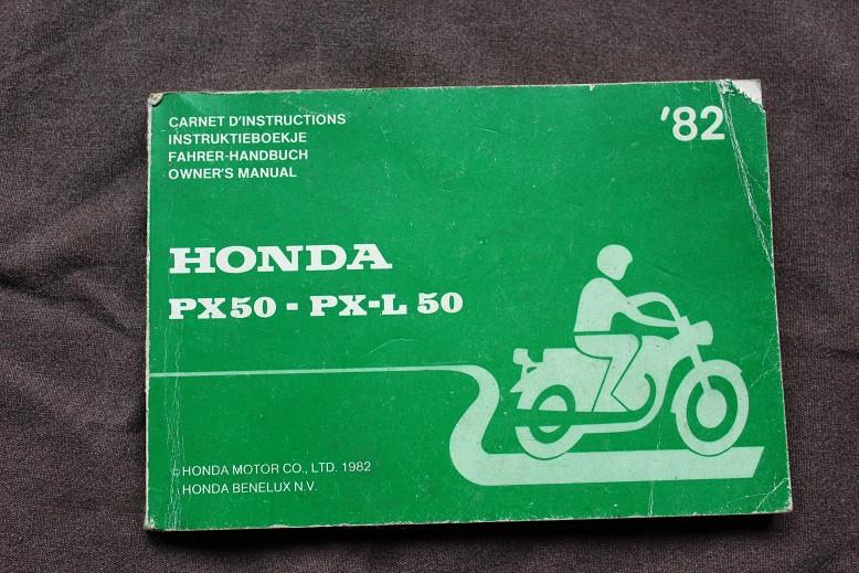 Honda PX50 PXL 50 1982 bromfiets instructie boekje PX 50, Ophalen of Verzenden, Gebruikt
