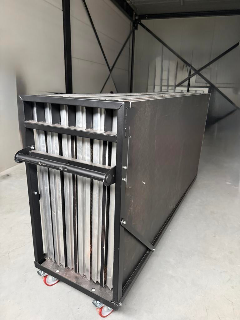 Fortex Podiumset: 6 delen (2x1m), kar, poten 40 cm, clamps, Muziek en Instrumenten, Ophalen, Gebruikt