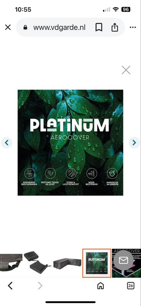 Platinum Aerocover hoes voor loungebank, Ophalen of Verzenden, Nieuw