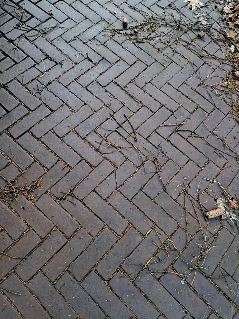 Gebakken dikformaat, Tuin en Terras, Ophalen of Verzenden, Gebruikt, Keramiek, Klinkers