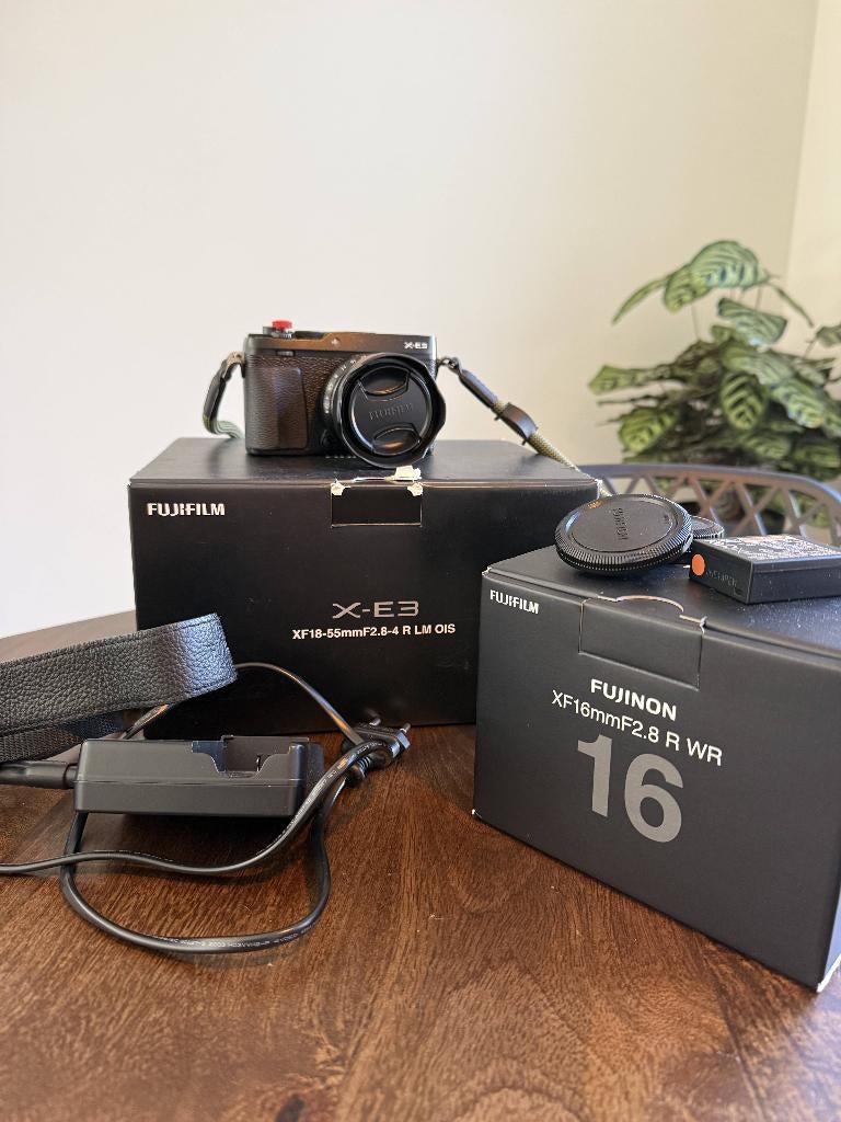 Fujifilm X-E3 + Fujinon XF16mm F2.8 R WR – Compleet, Compact, 10 Megapixel, Ophalen of Verzenden, Zo goed als nieuw