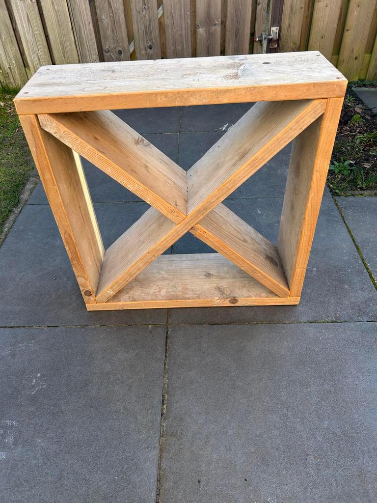 Houten wijnrek, Huis en Inrichting, Woonaccessoires | Wijnrekken, Ophalen, Gebruikt, 5 tot 15 flessen, Minder dan 50 cm