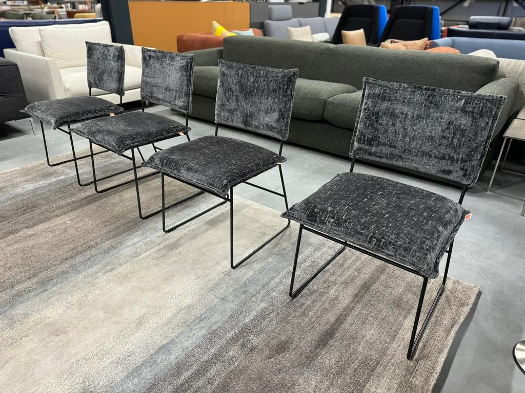 4 Nieuw Jess Design Stoel Norman Eetkamerstoel Stof, Overige kleuren, Nieuw, Ophalen of Verzenden, Vier