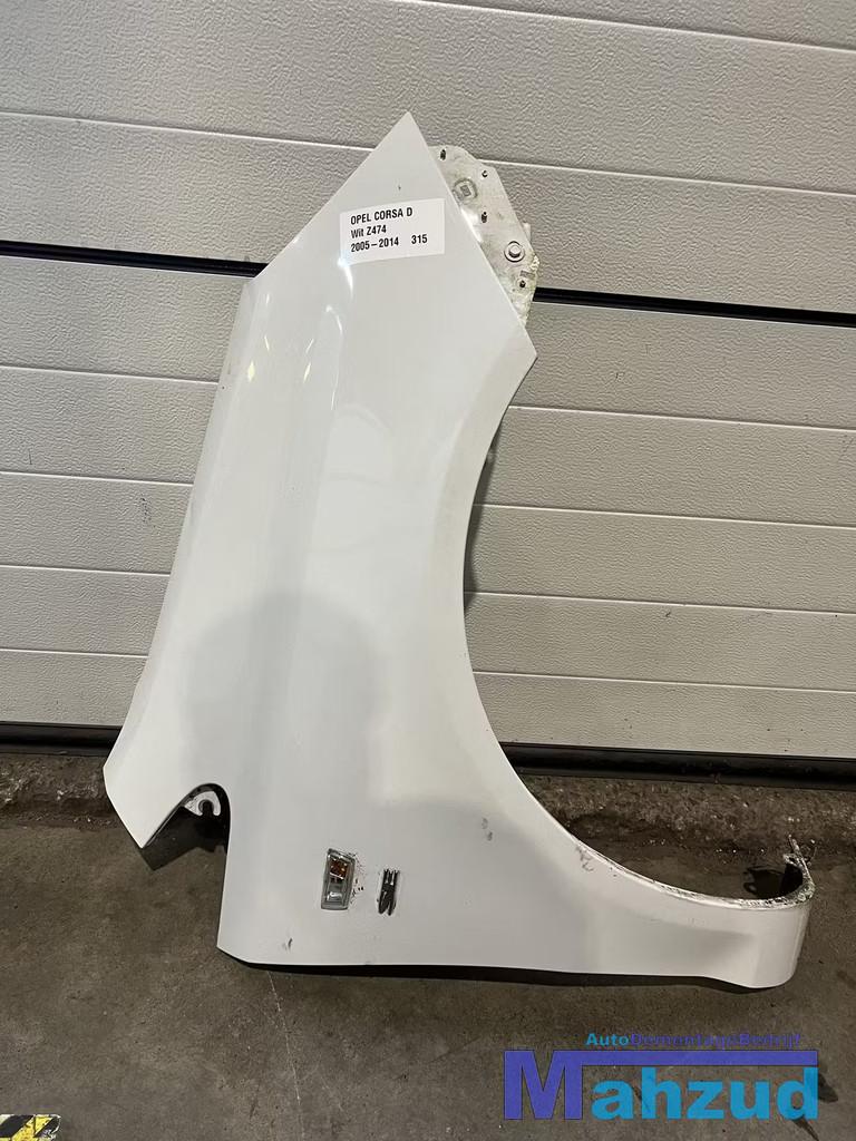 OPEL CORSA D wit Z474 Rechts voorscherm scherm 2006-2015, Gebruikt, Opel Automobile GmbH, Ophalen of Verzenden, Kontakt@opel-infoservice.de