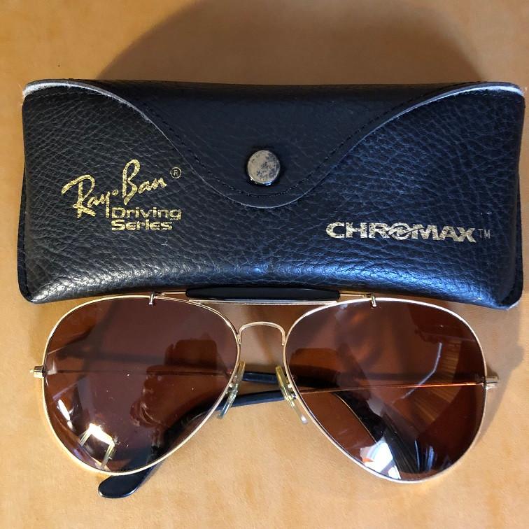 Vintage B&L Ray-Ban Outdoorsman Aviator Driver zonnebril O9, Ray-Ban USA, Gebruikt, Zonnebril, Zwart