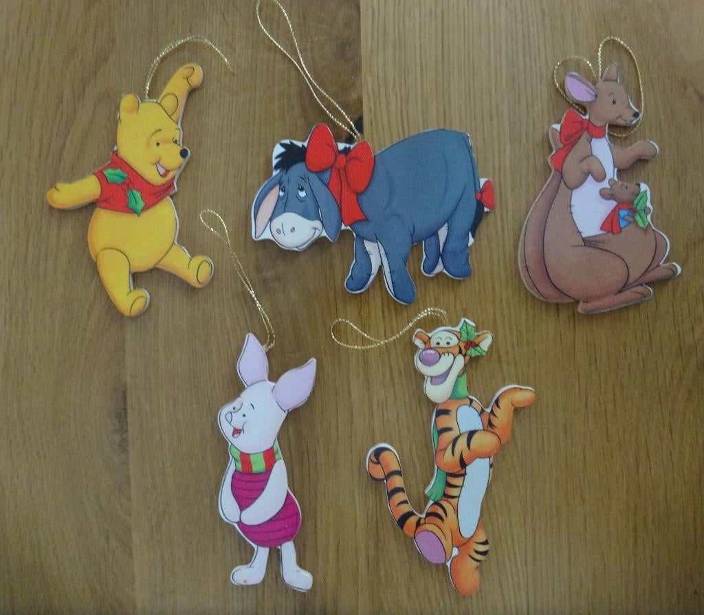 Disney vintage houten figuurtjes voor in de kerstboom, Ophalen of Verzenden, Nieuw