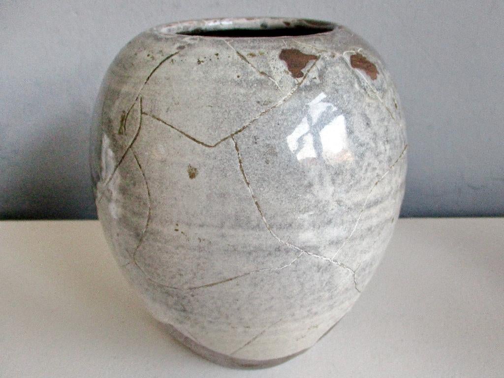 Vaas Mobach Utrecht jaren dertig met reductie glazuur, Ophalen of Verzenden