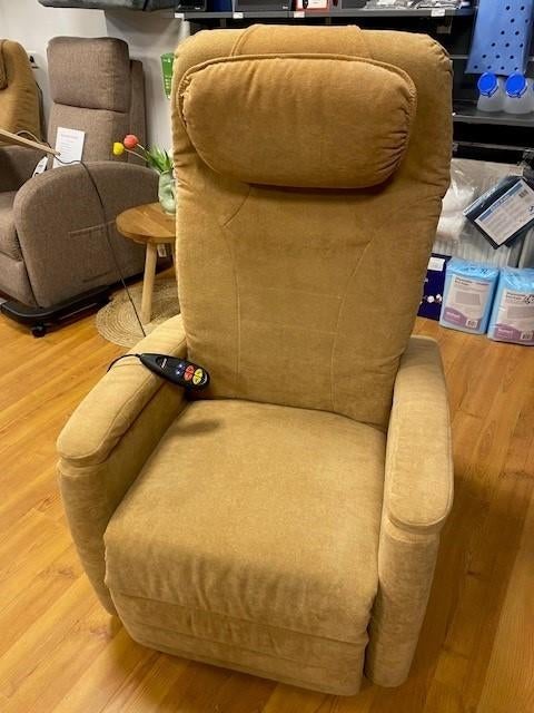 Sta op stoel Relaxfauteuil Fitform Vario 570 zandkleur stof, 75 tot 100 cm, Ophalen of Verzenden, Zo goed als nieuw, Stof
