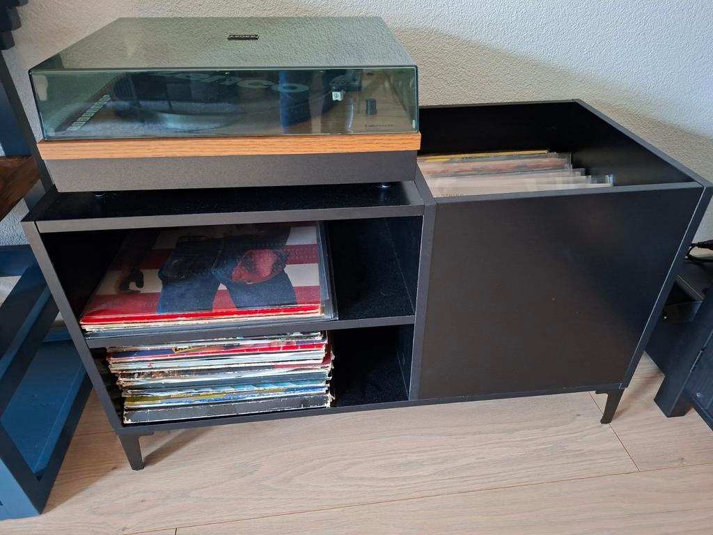 Platenspelermeubel vinyl kastje, Ophalen, 50 tot 100 cm, Zo goed als nieuw, Minder dan 100 cm