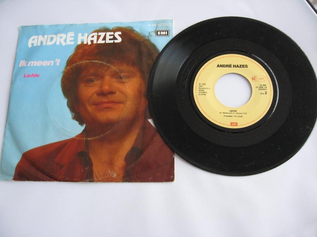 singel, André Hazes, A. Ik meen ', Cd's en Dvd's, Vinyl | Nederlandstalig, Ophalen of Verzenden, Zo goed als nieuw, 7 inch, Levenslied of Smartlap
