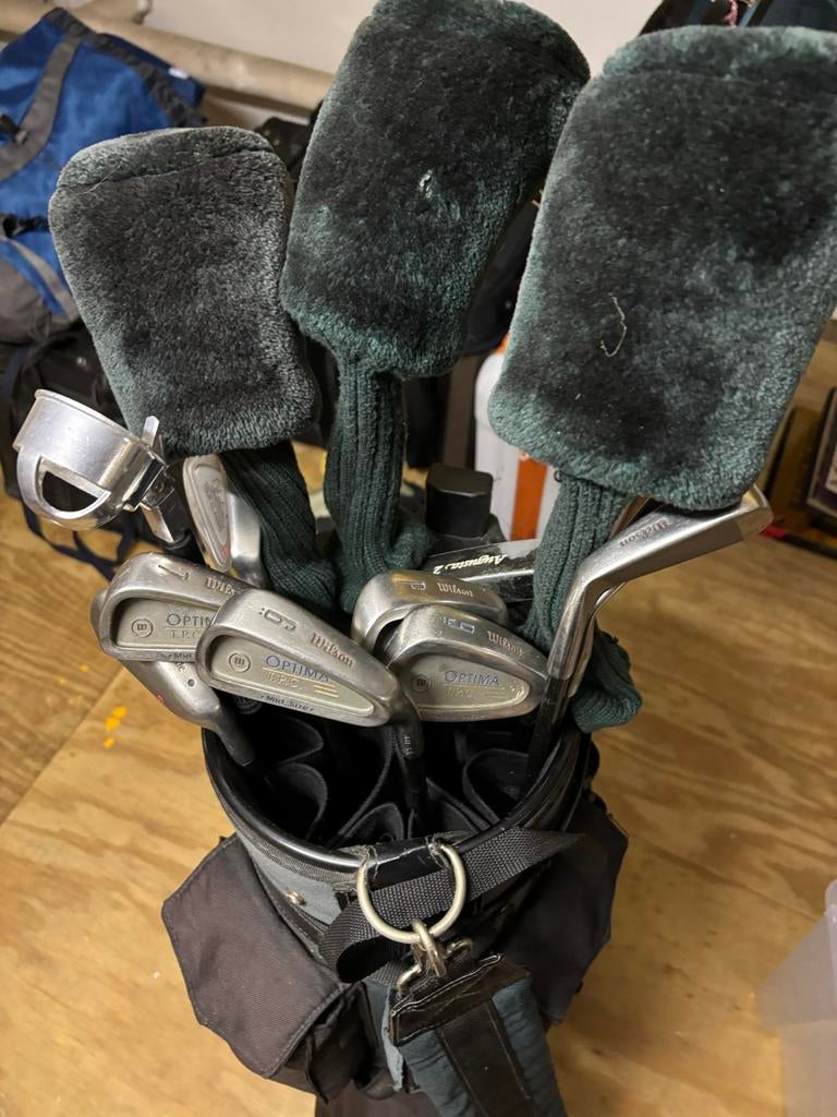 Complete Golfset met Tas en Kar - Wilson Optima TFC, Ophalen of Verzenden, Gebruikt, Set, Overige merken