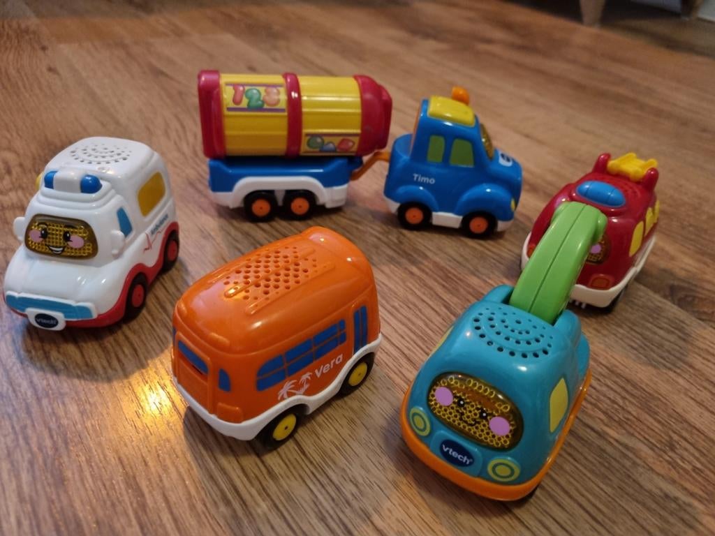 VTech Toet Toet Auto's set - 6 voertuigen, Ophalen, Gebruikt, 6 maanden tot 2 jaar