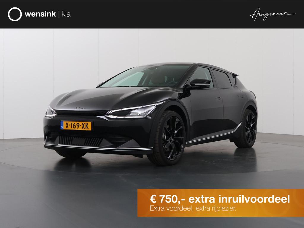 Kia EV6 "Business" 58 kWh | Lederen Bekleding | Stoelverwarm, Gebruikt, 750 kg, Zwart, 17 min