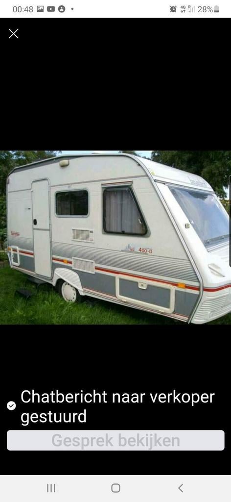 Toercaravan Beyerland Sprinter 400D Quartzline uit 1998, Caravans en Kamperen, Caravans, Particulier, Mover, 500 - 750 kg, Beyerland