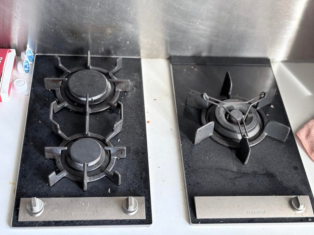 Imperial gaskookplaat (inbouw) – 3 pits, Ophalen, Gebruikt, 3 kookzones of minder, Inbouw