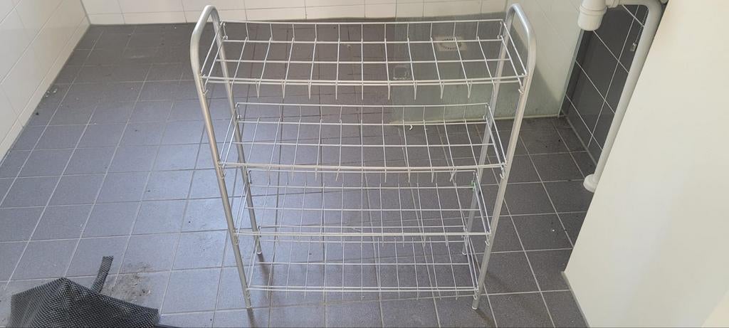 Metalen schoenenrek met 4 lagen, Huis en Inrichting, Ophalen, Gebruikt