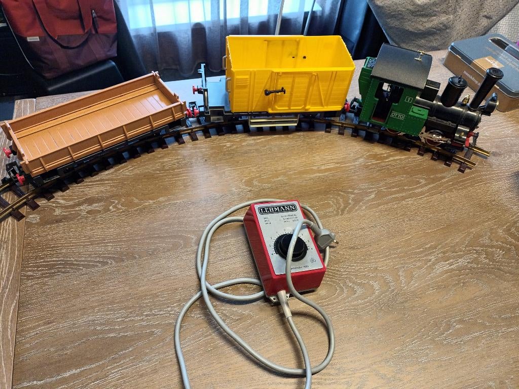 lgb lehmann treinset met otto locomotief groen zgan., Overige merken, Treinset, Gelijkstroom, Ophalen of Verzenden