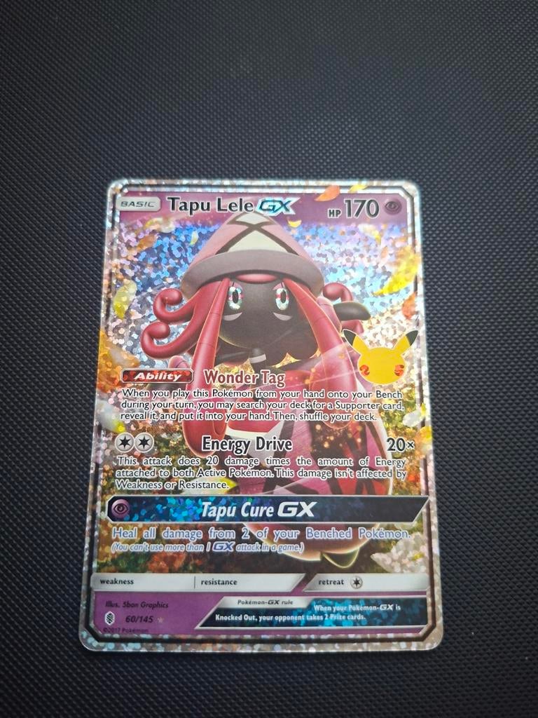 Tapu Lele GX 60/145 Celebrations Pokémon kaart, Ophalen of Verzenden, Zo goed als nieuw, Losse kaart, Foil