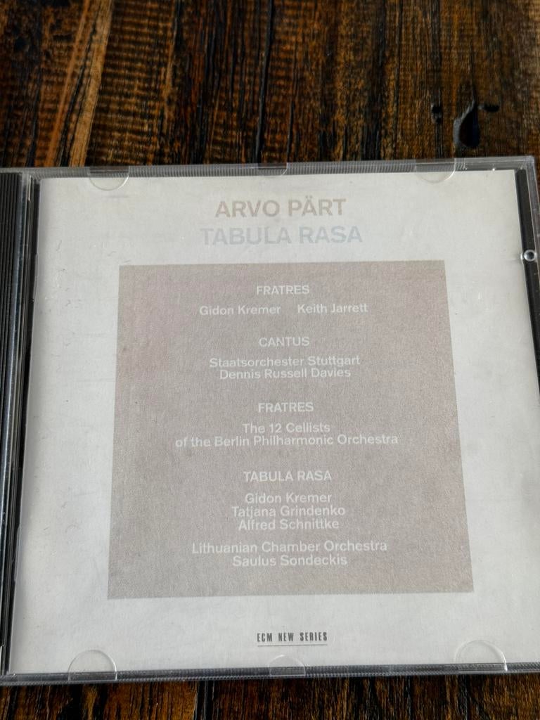 Arvo Pärt. ,Tabula Rasa, Ophalen of Verzenden, 1980 tot heden, Zo goed als nieuw, Jazz