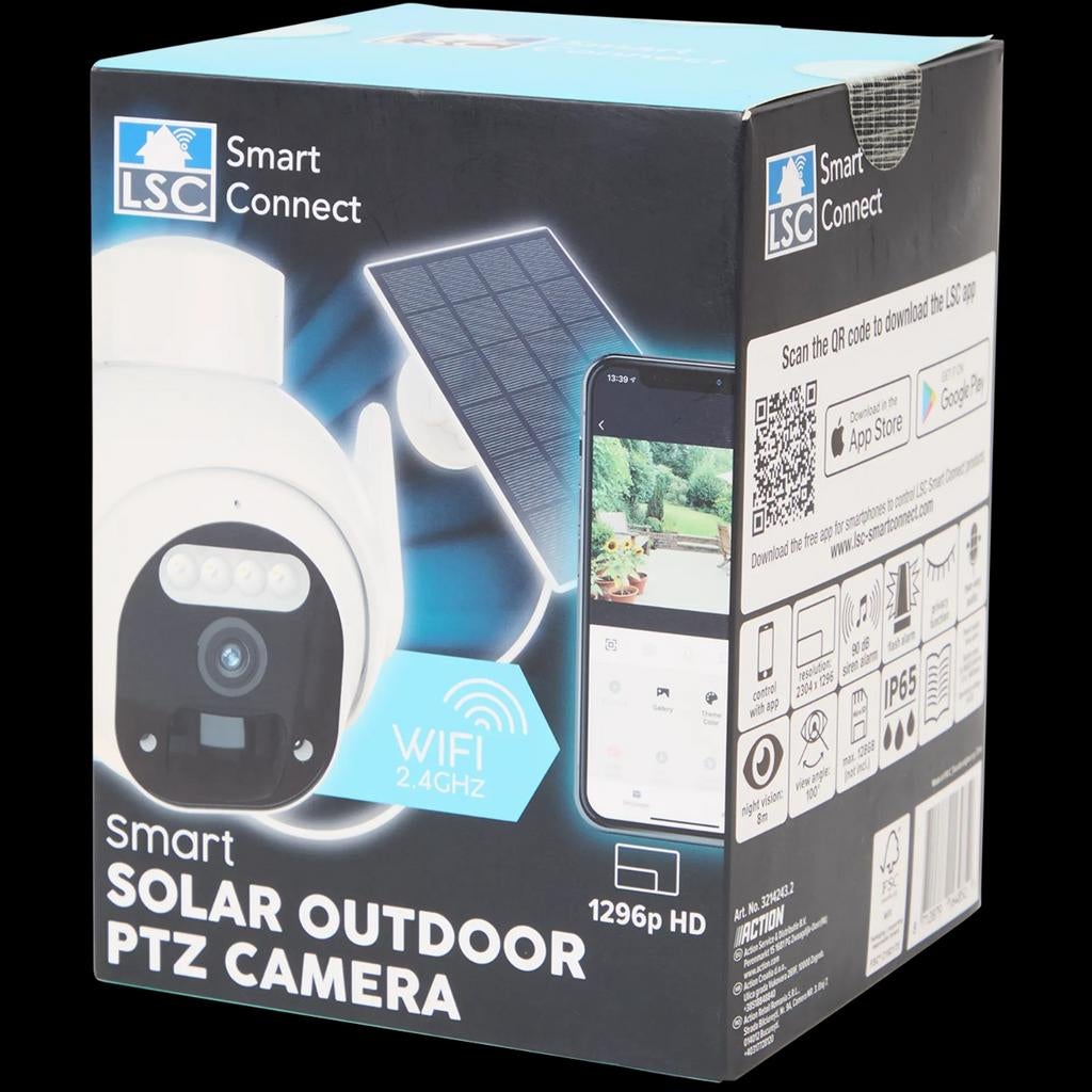LSC Smart Connect PTZ-camera op zonne-energie, Audio, Tv en Foto, Videobewaking, Ophalen of Verzenden, Nieuw, Buitencamera