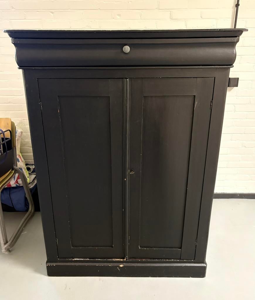 Oude brocante biedermeier meidenkast, kast, Antiek en Kunst, Ophalen