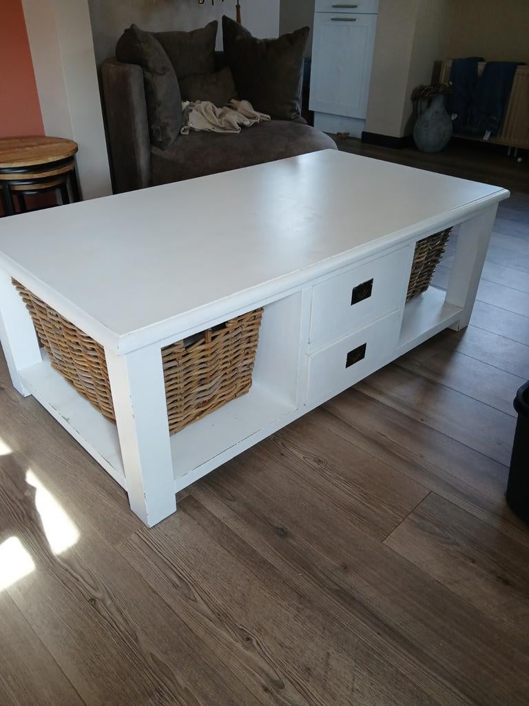 Salontafel met rieten manden, Huis en Inrichting, Ophalen