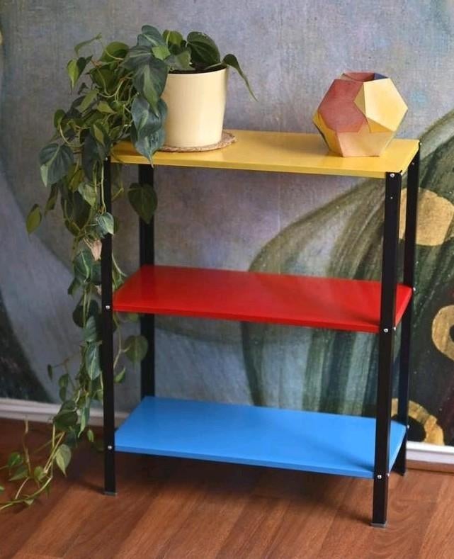 Stijlvolle metalen kast met unieke afwerking, Ophalen, Met plank(en), Nieuw, Minder dan 150 cm