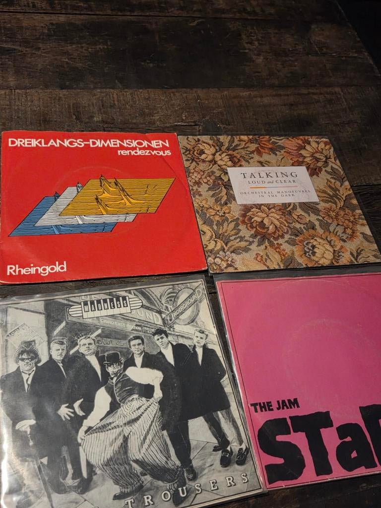 4x Vinyl Singles: The Jam, Rheingold, OMD, Madness, Cd's en Dvd's, Vinyl Singles, Gebruikt, 7 inch, Single, Ophalen of Verzenden