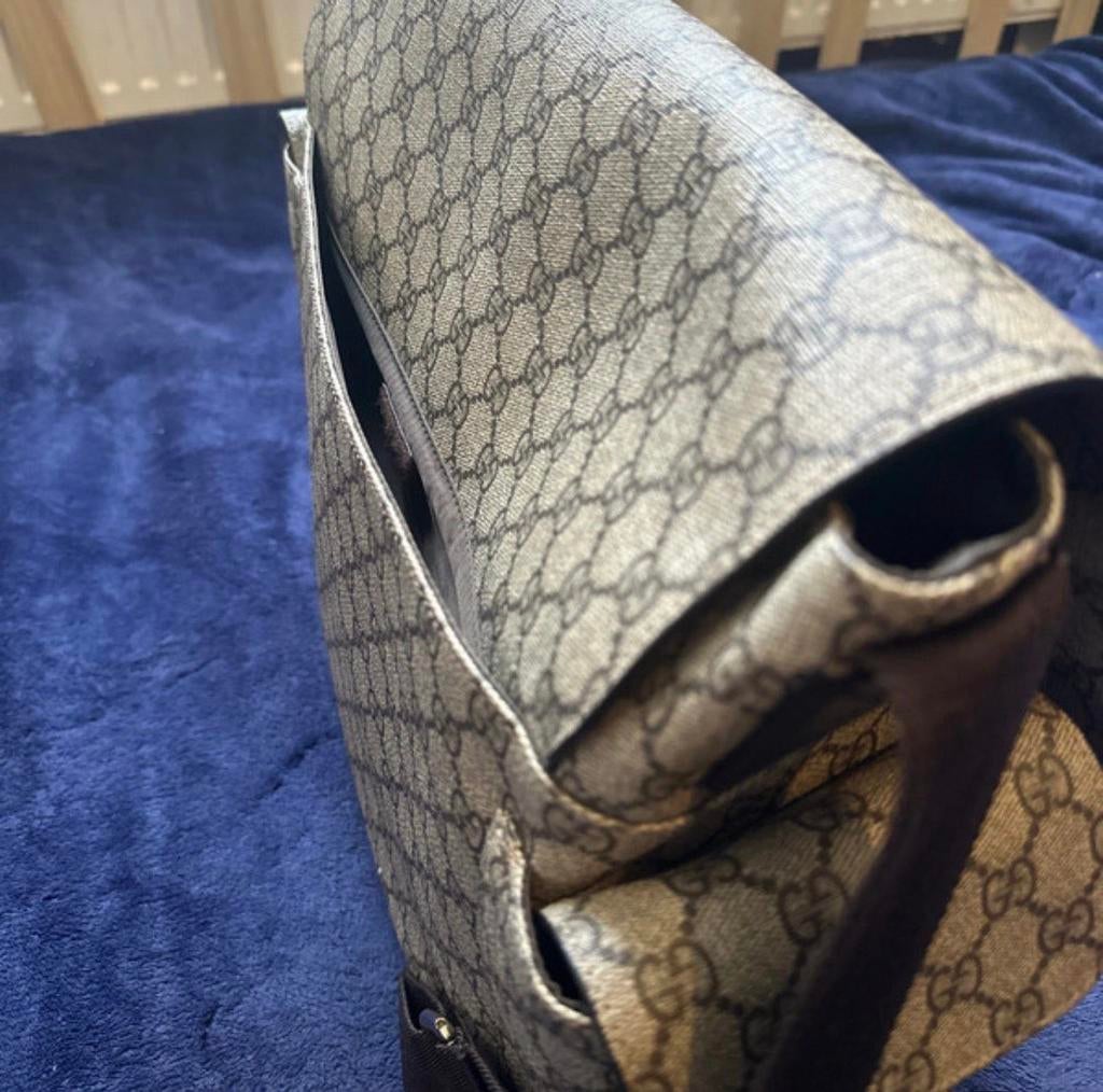 Gucci Messenger Tas - GG Supreme Canvas, Ophalen of Verzenden, Gebruikt, Beige, Overige merken