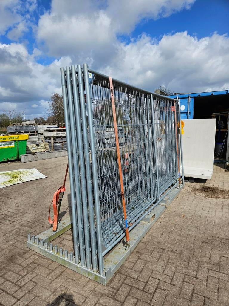 Bouwhekken 15 stuk, inclusief opslagrek, voeten en klemmen, Ophalen of Verzenden