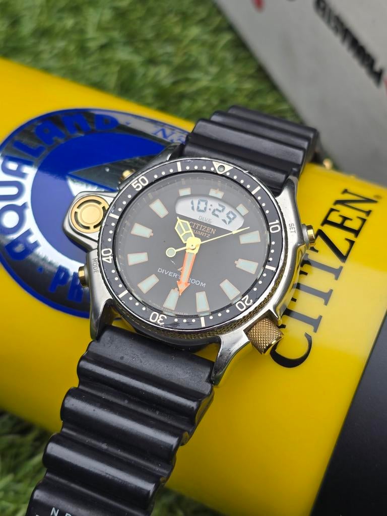 Citizen Promaster Aqualand JP2014-03a c526 horloge zeldzaam, Gebruikt, Staal, Kunststof, Ophalen of Verzenden