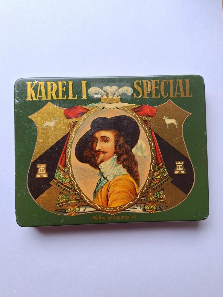 Oud Karel I Special sigarendoosje met gebruikssporen, Verzamelen, Ophalen of Verzenden
