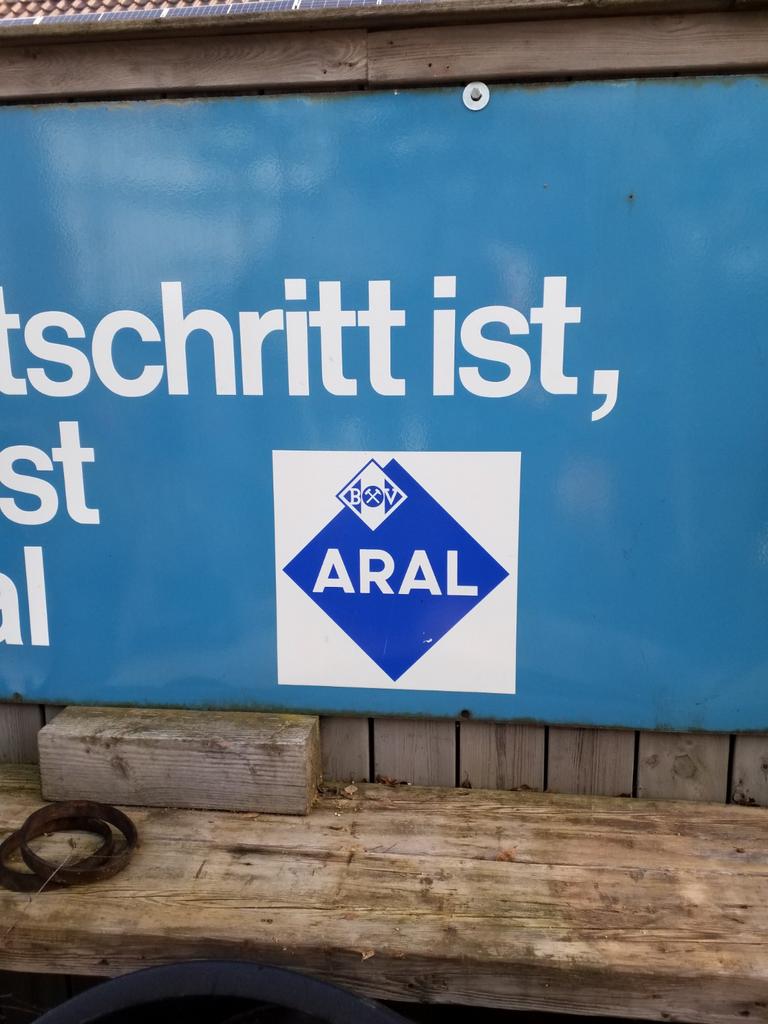 Aral bord, Ophalen, Reclamebord