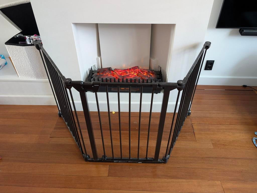 Noma Openhaardhek / Veiligheidshek met Deurtje, Ophalen, Gebruikt, 115 cm of meer, Metaal of IJzer