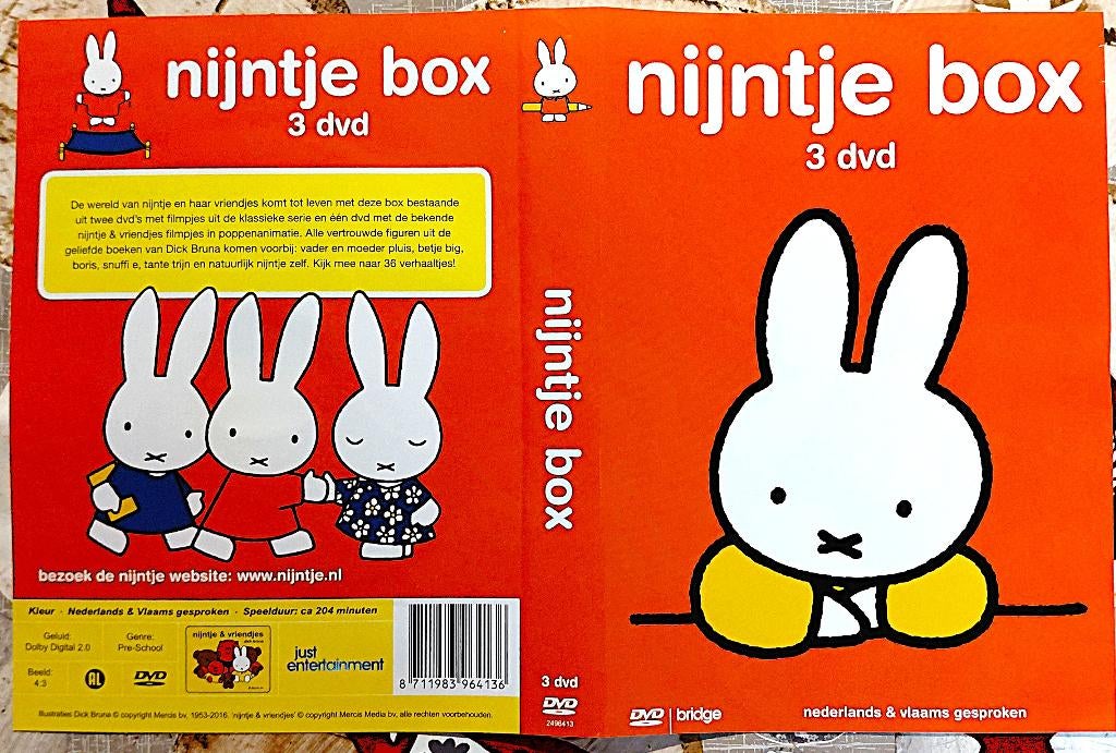 Nijntje Box - 60 Jaar (3dvdbox), Cd's en Dvd's, Dvd's | Kinderen en Jeugd, Gebruikt, Film, Avontuur, Boxset, Alle leeftijden, Ophalen of Verzenden